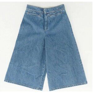 Stella McCartney Denim Hi Rise Blue Jean Gaucho Pants Womens 26